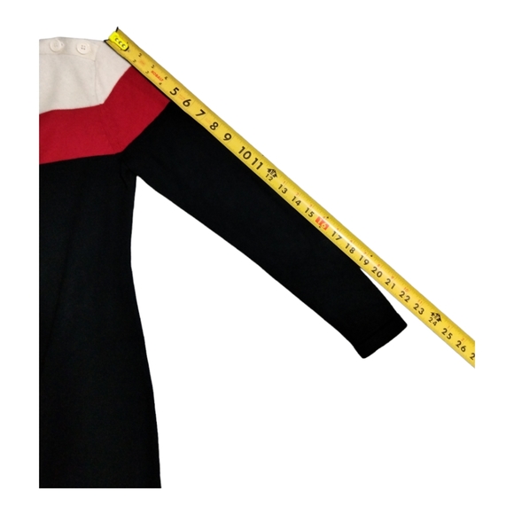 Talbots Colorblock Mock Neck Sz Petite P 4-6 Cashmere Blend Sweater Dress Long - Picture 10 of 16